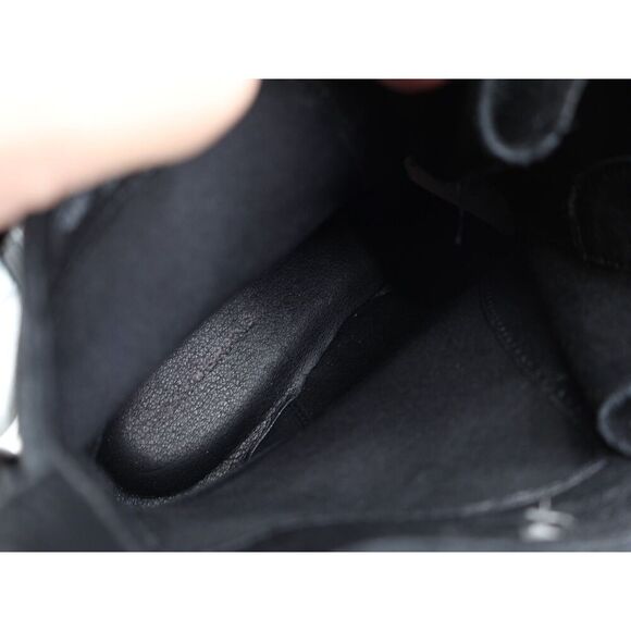 Lucky Brand Caelia Casual Bootie Womens 9.5 Black Leather Platform Wedge Lace Up - Picture 7 of 11